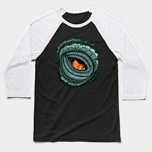 Reptile Eye Creepy Close Up Baseball T-Shirt